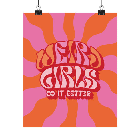 Weird Girls Retro Poster